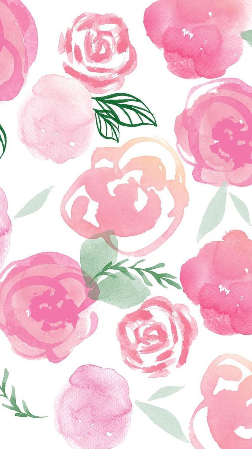 cute for iphone 5s,pink,pattern,rose,garden roses,design, pink girly iphone HD phone wallpaper