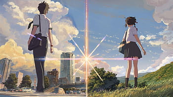 Anime Your Name. Taki Tachibana Mitsuha Miyamizu Kimi No Na Wa HD wallpaper