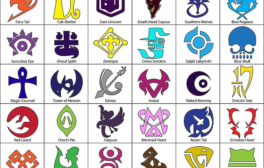 лого, игра, аниме, азиатски, манга, японски, Fairy Tail, компютър със символ на фея HD тапет