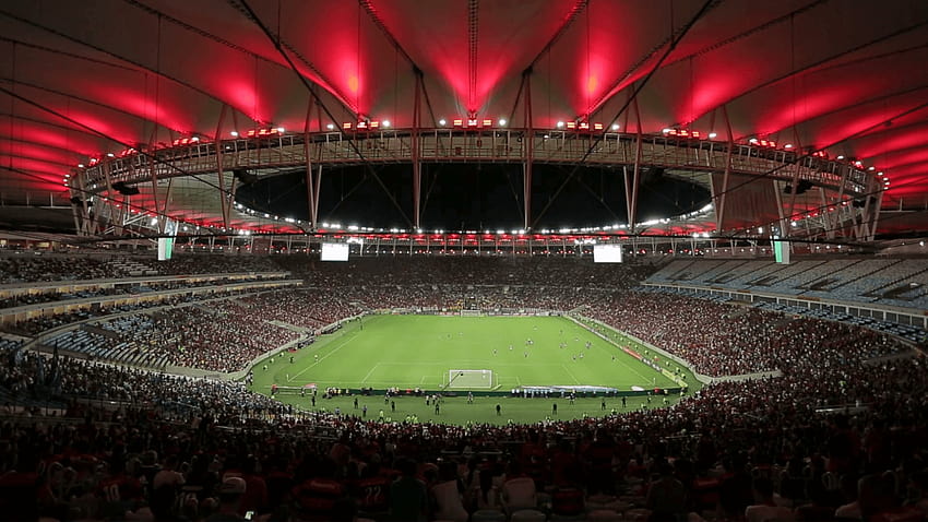 Match de football au stade Maracana, Rio de Janeiro, Brésil Stock Fond d'écran HD