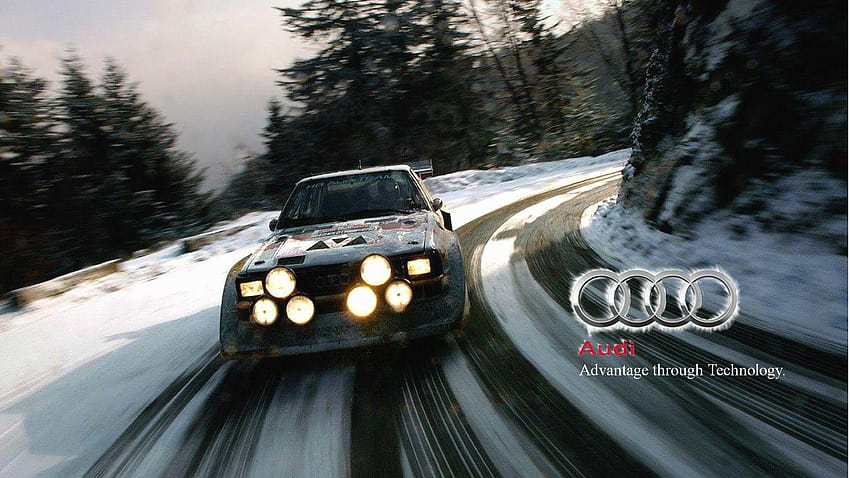 Rallye-Auto der Gruppe B Inspirierende Audi Quattro Rally Group HD-Hintergrundbild