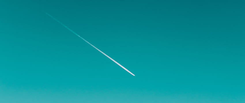 2560x1080 sky, trace, plane, minimalism dual, green sky blue minimalistic HD wallpaper