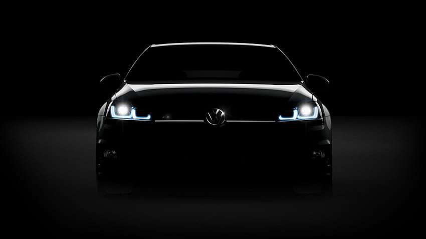 Volkswagen Golf R 13, logo r hitam Wallpaper HD