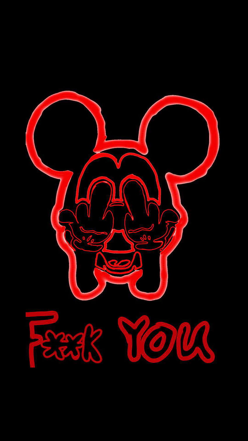 Mickey Mouse Middle Finger HD phone wallpaper