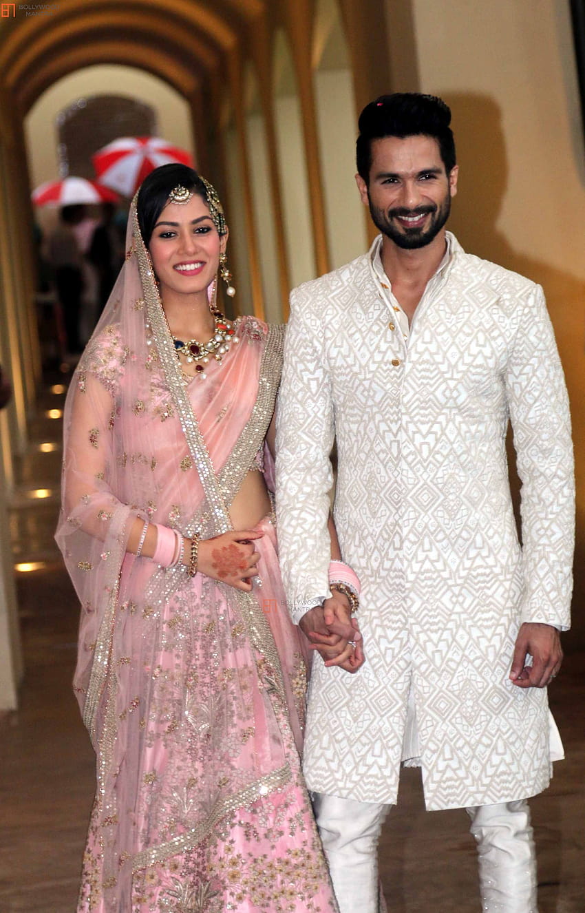Bollywood parabeniza os recém-casados ​​Shahid, mira rajput Papel de parede de celular HD