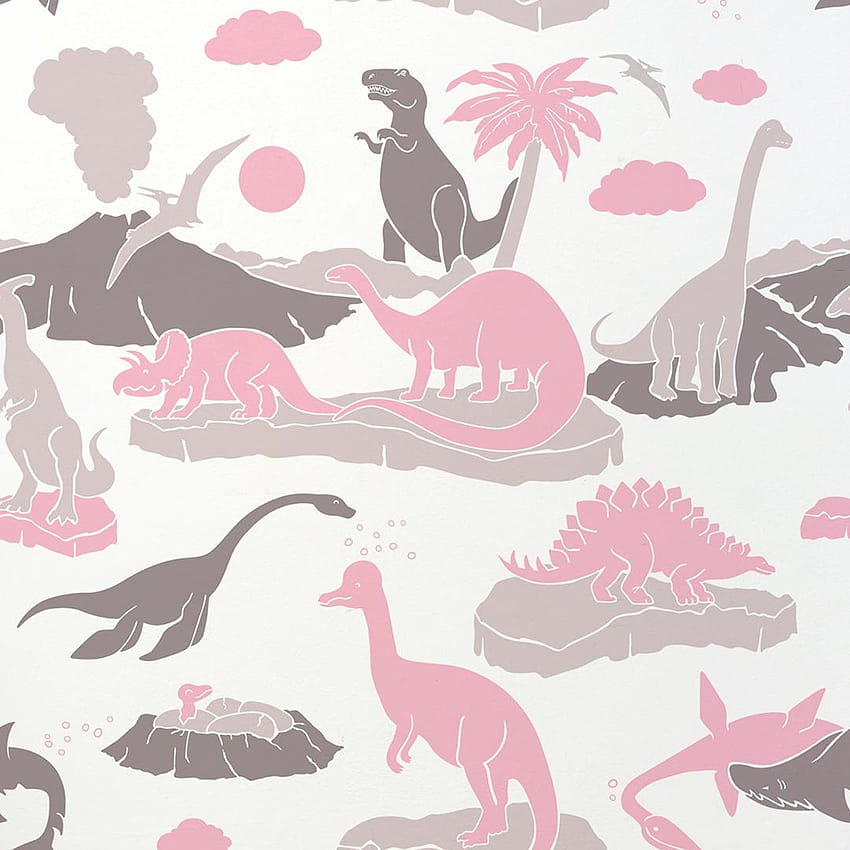 Pangea Designer Dinosaur in Blush „Pink, Warm Grey and Brown” na sprzedaż w 1stDibs, estetyczne dinozaury Tapeta na telefon HD