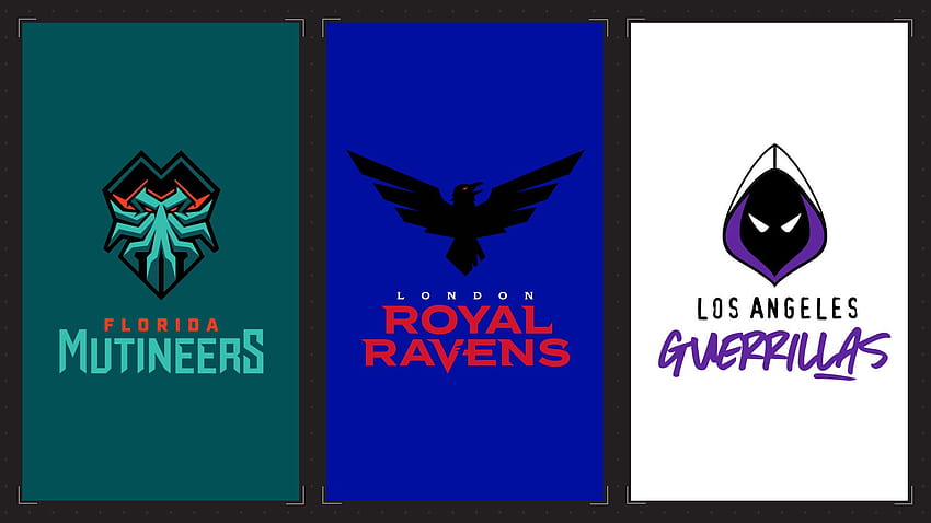 Dlaczego Twój zespół jest OP: Florida Mutineers, London Royal Ravens i Los Angeles Guerrillas, logo zespołu cdl Tapeta HD