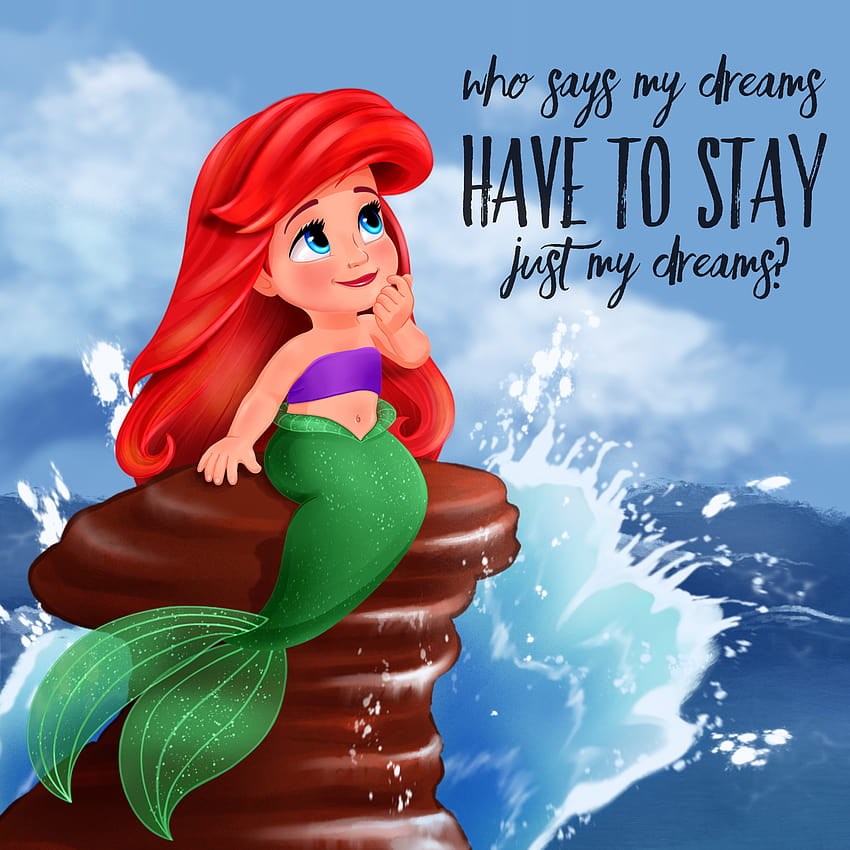 Kleine Ariel, Baby-Meerjungfrau HD-Handy-Hintergrundbild