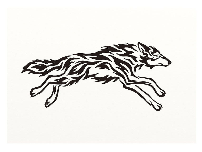 Running Wolf Tattoo วอลล์เปเปอร์ HD
