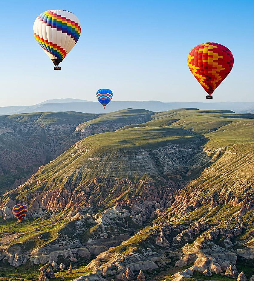 Turkey Aerostat Cappadocia Nature Mountains Sky, capadocia HD phone wallpaper