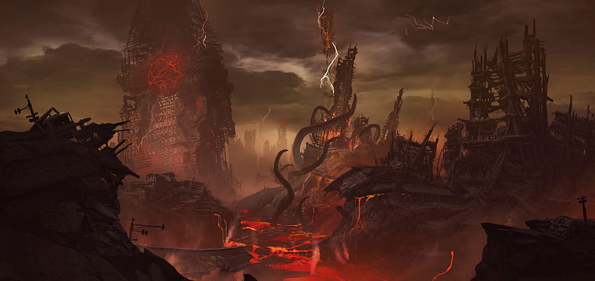 DOOM Eternal ดึงมาจากเว็บไซต์ : Doom วอลล์เปเปอร์ HD