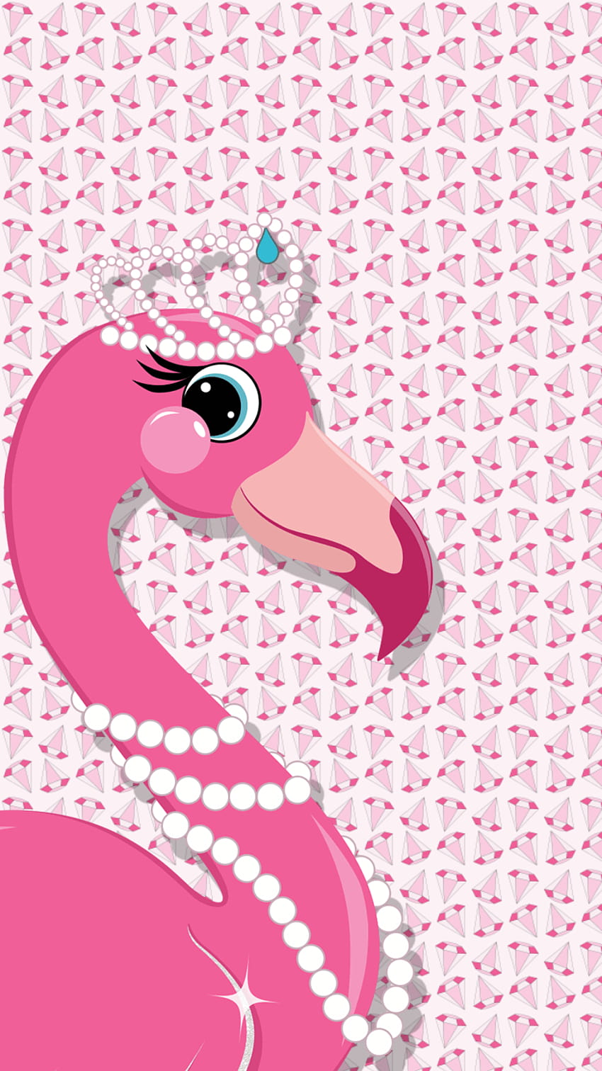 iphone różowe flamingi diamentowe diva, różowe flamingi Tapeta na telefon HD