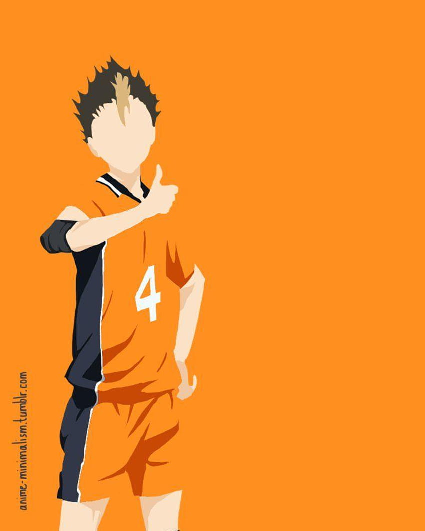 Nishinoya Yu by anime, haikyuu minimalist HD phone wallpaper | Pxfuel