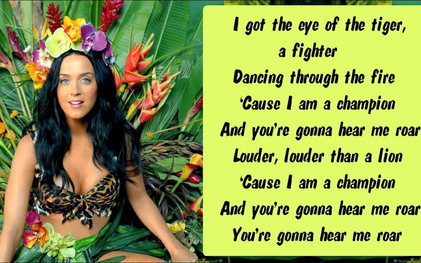 Roar - Katy Perry song lyrics @musicismylife5179 