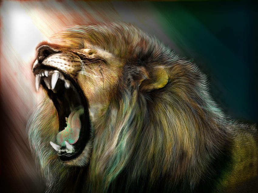How to Draw a Lion Roaring (Color) - YouTube