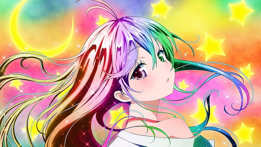 Colorful Anime Girl on Dog, anime colorful HD wallpaper