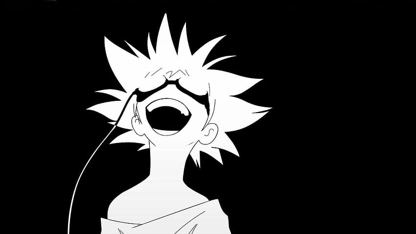 Siyah Beyaz Kovboy Bebop Gözlüklü Edward Anime Boys Laughing, black and white anime HD duvar kağıdı