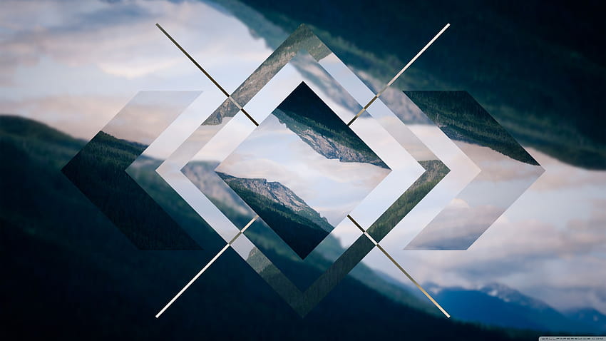 Double Exposure Polyscape Ultra Backgrounds HD wallpaper