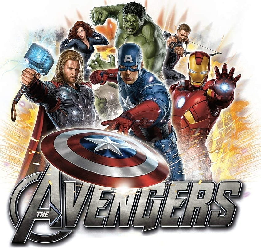 9-calowy Marvel Avengers Montaż grupy Hulk Iron Man Kapitan Ameryka Hawkeye Czarna wdowa Zdejmowana naklejka ścienna Wystrój domu 9 3/4 cala szerokości x 8 1/2 cala wysokości: narzędzia i majsterkowanie Tapeta HD