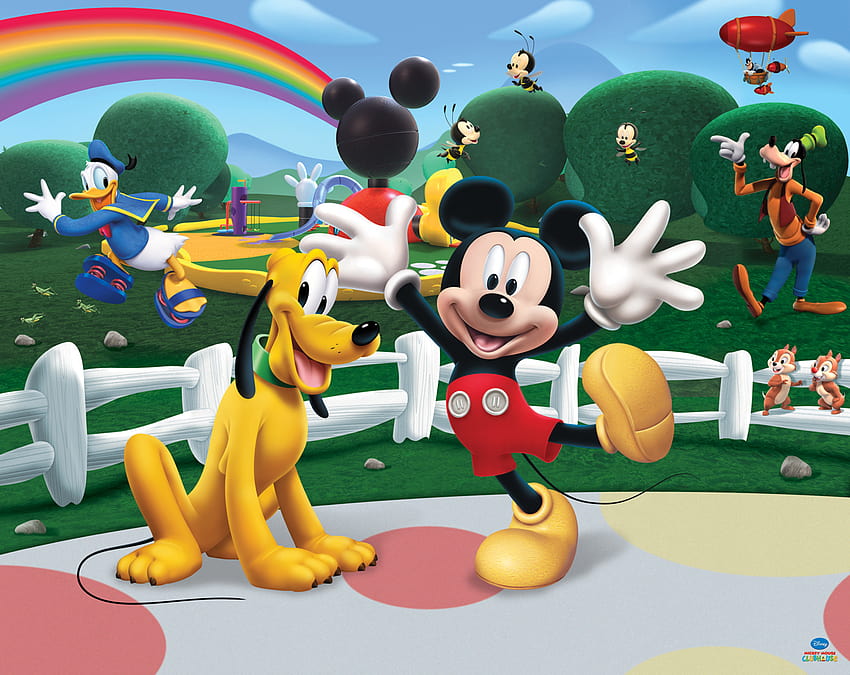 Disney Mickey Mouse Club House от Walltastic Direct [1173x932] за вашия мобилен телефон и таблет, disney house of mouse HD тапет