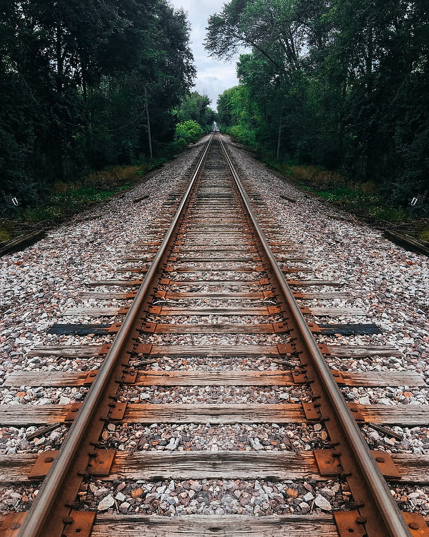 Railroad Track, train road HD phone wallpaper