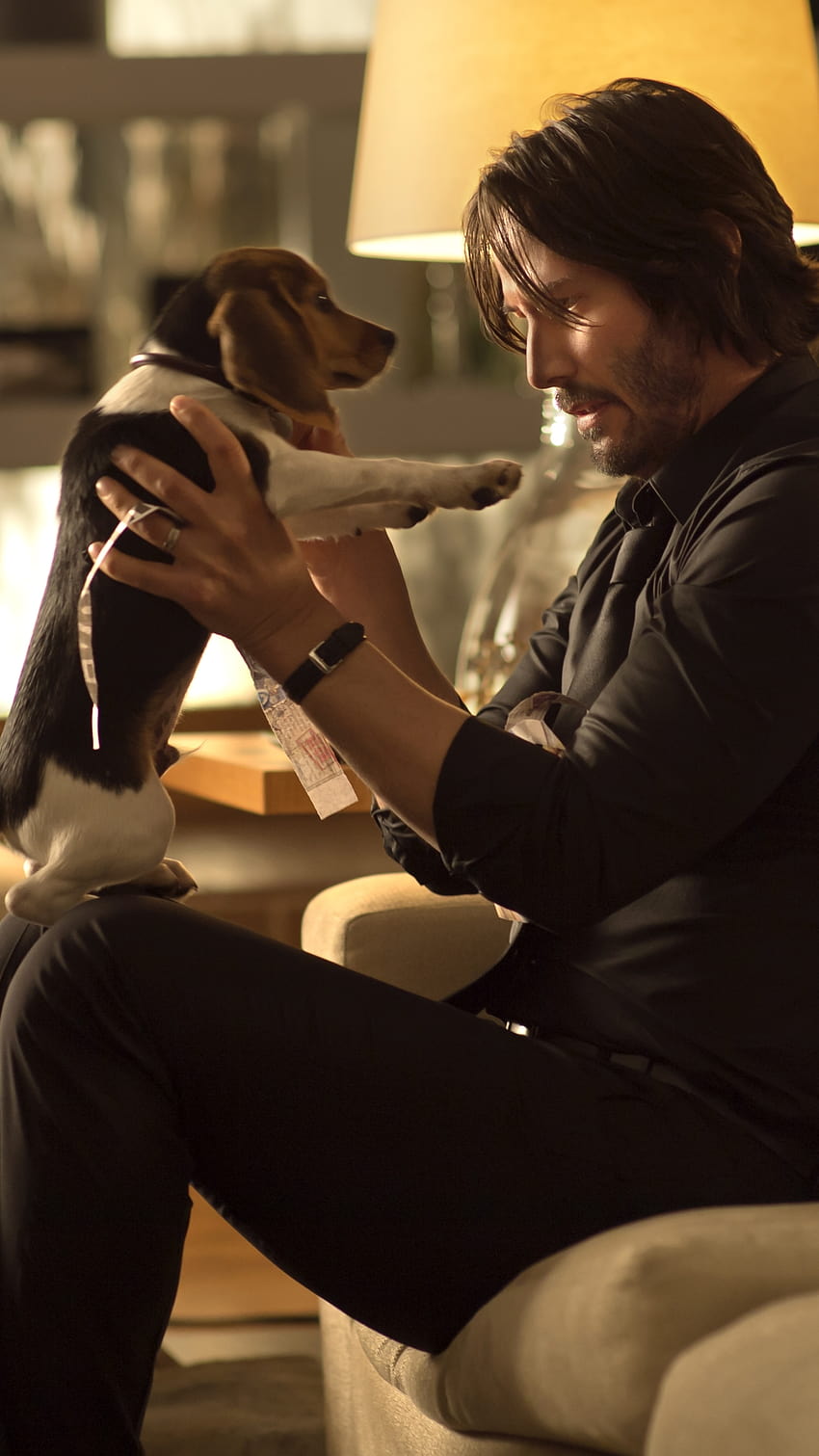 Film John Wick, John Wick mit Hund HD-Handy-Hintergrundbild