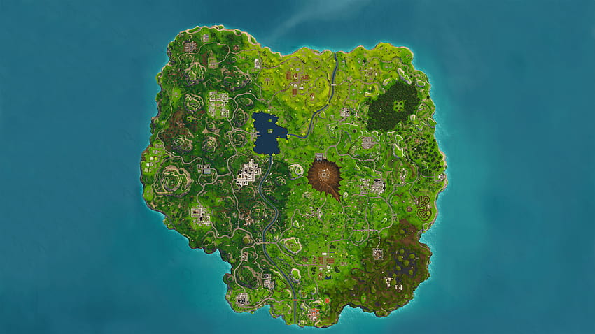 I made a of the high quality Season 4 map posted by u, fortnite battle royale HD wallpaper