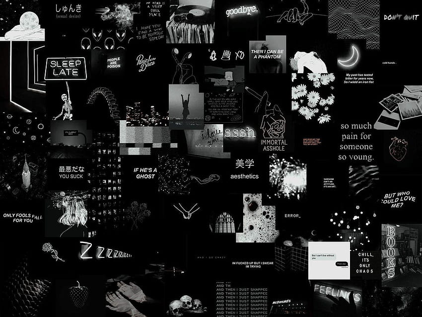 Siyah Estetik Tumblr Dizüstü Bilgisayar, siyah tumblr dizüstü bilgisayar HD duvar kağıdı