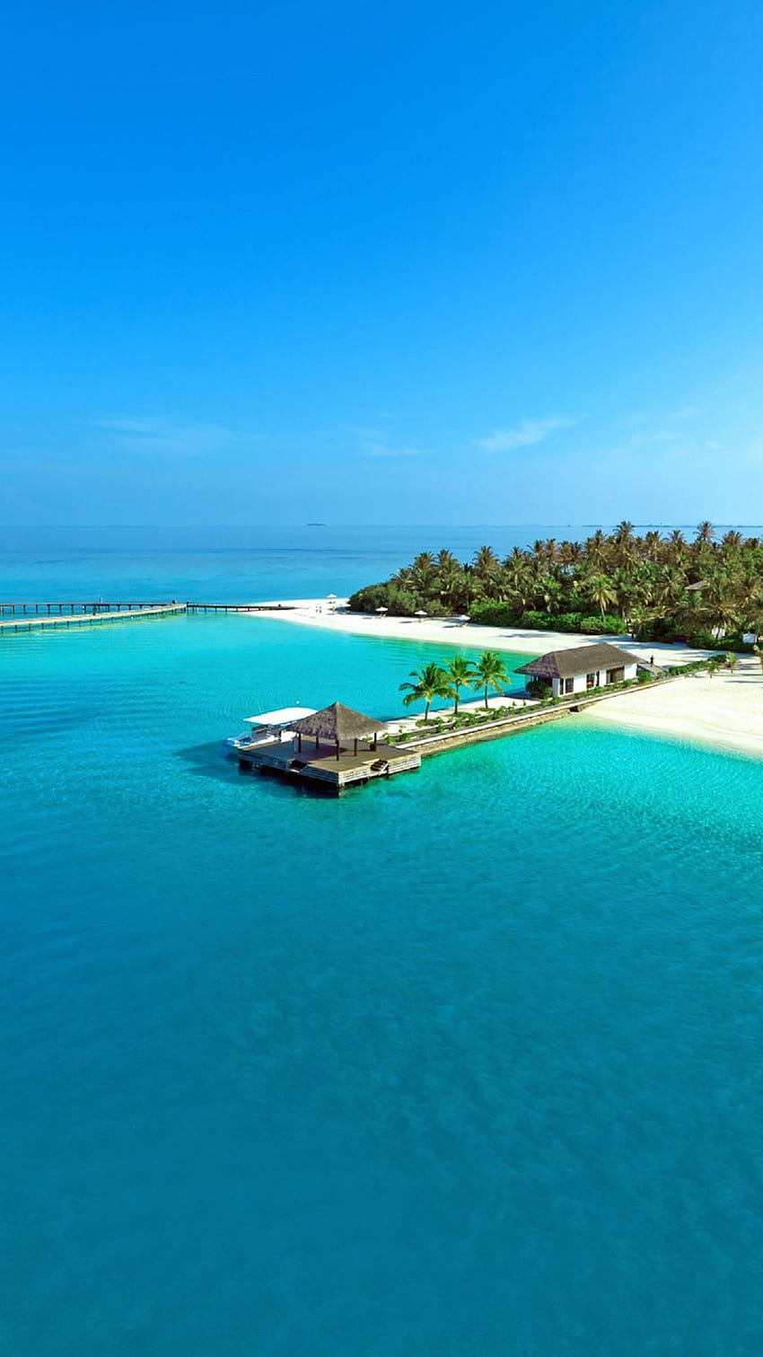 Maldives Resort Light Blue Sea Island iPhone 6 Plus, blue sea iphone HD phone wallpaper