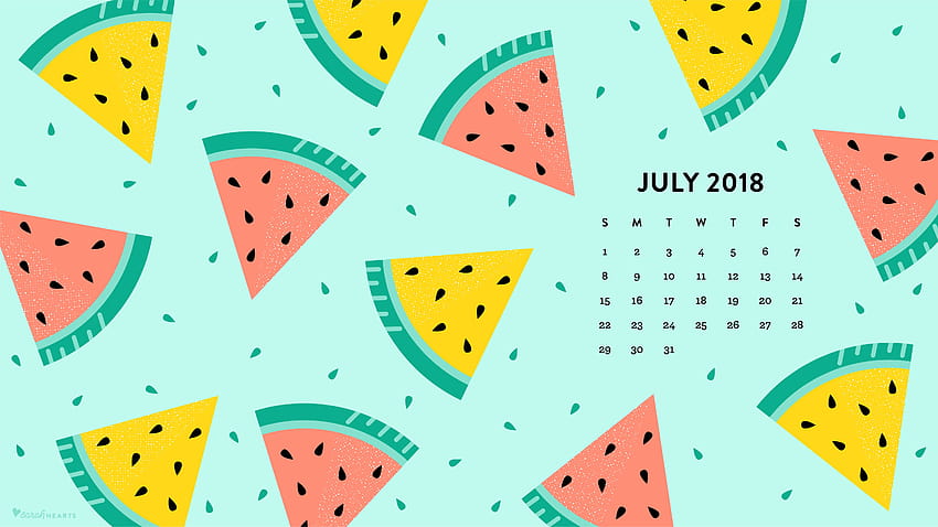 July 2018 Watermelon Calendar, calendar 2021 HD wallpaper | Pxfuel