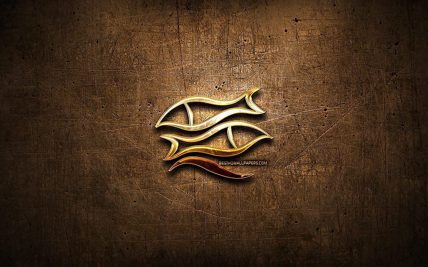 Pisces golden sign, metal background, creative art, zodiac signs, Pisces  zodiac sign, astrology, Pisces Horoscope sign, Pisces, astrological sign,  Pisces zodiac symbol with resolution 2560x1600. High Quality HD wallpaper |  Pxfuel