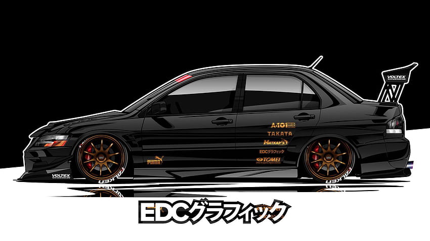 Mitsubishi Lancer Evolution Jdm Anime Samurai Aerography City Car Hot Sex Picture