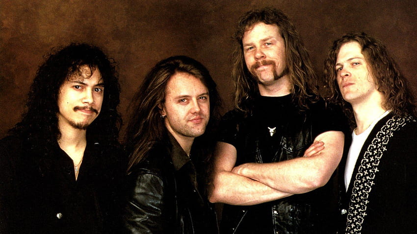 James Hetfield, Jason Newsted, Kirk Hammett, Lars Ulrich, Metallica, młody James Hetfield Tapeta HD