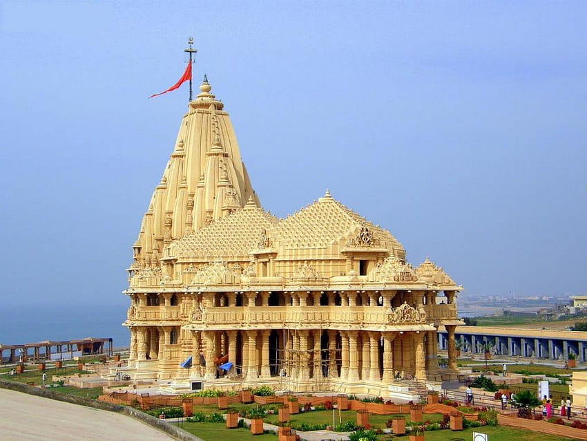 lord shiva somnath temple, temples HD wallpaper