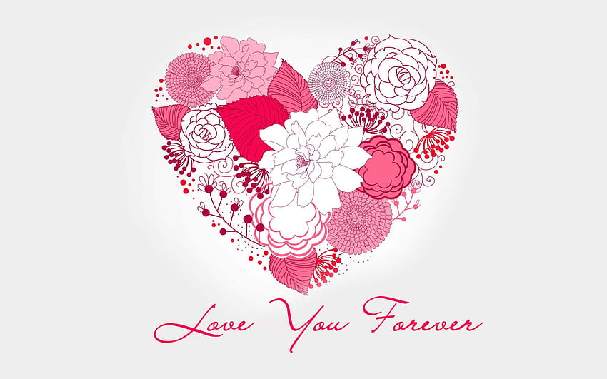 love you forever heart, love shape HD wallpaper
