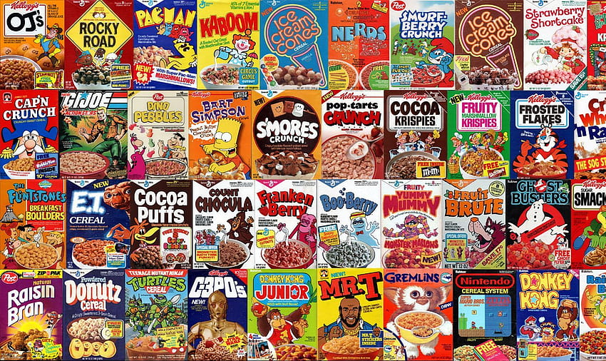 Retro Cereal Boxes I made. Looks best tiled or centered., vintage cereal mascot HD wallpaper