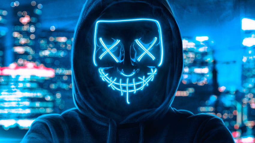 Sudadera con capucha Guy Mask Man, Artist, Backgrounds, guy in mask fondo de pantalla