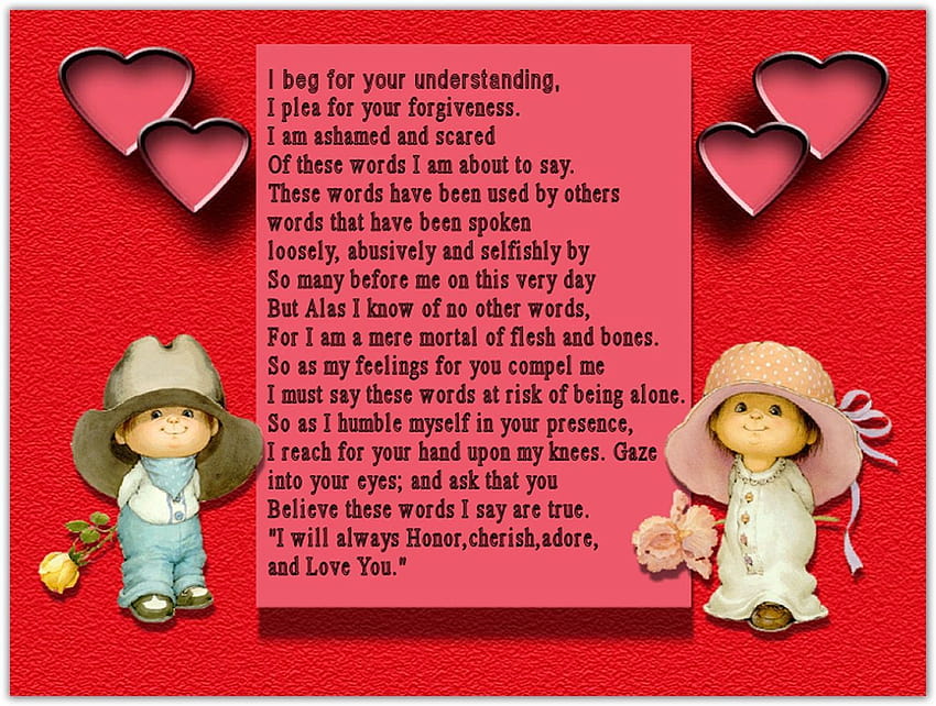 Cute poem!!, valentines day poems HD wallpaper