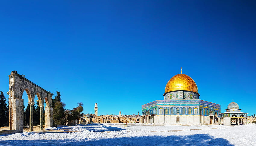 aqsa, dome of the rock on the temple, jerusalem and HD wallpaper