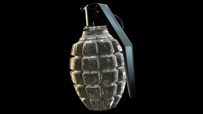 Abstract Hand grenade on black Stock Video Footage HD wallpaper