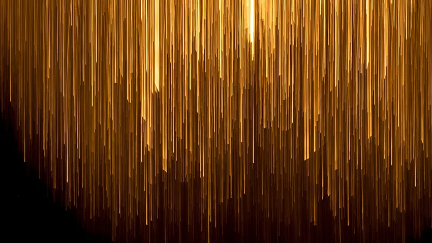 Golden Lines In Black Backgrounds Abstract, golden abstract HD wallpaper