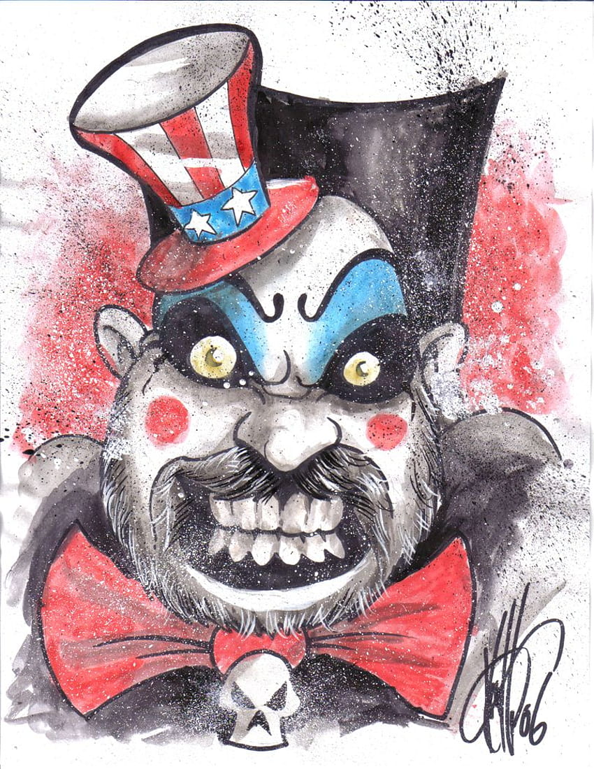 clown painting  Captain Spaulding ilustración de Stock  Adobe Stock