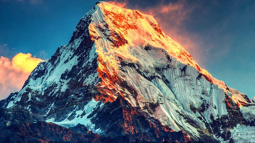 Връх Еверест, изкачване на най-високата планина HD тапет