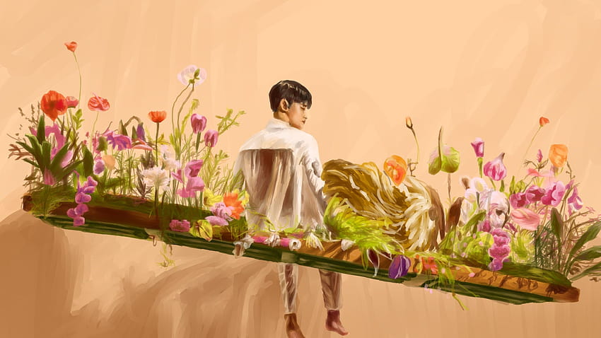 Fallin' Flower Mingyu :), seventeen fallin flower HD wallpaper