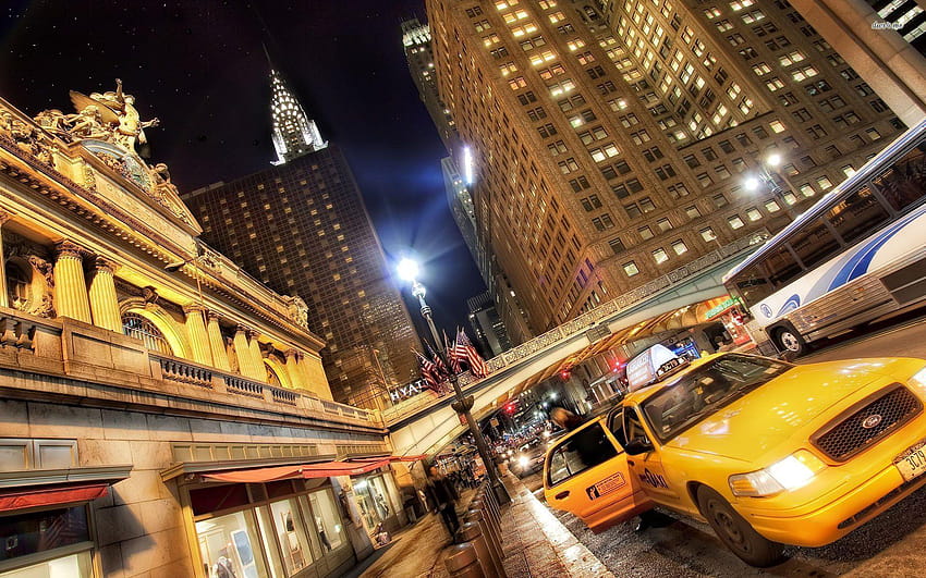 New York Yellow Taxi HD wallpaper
