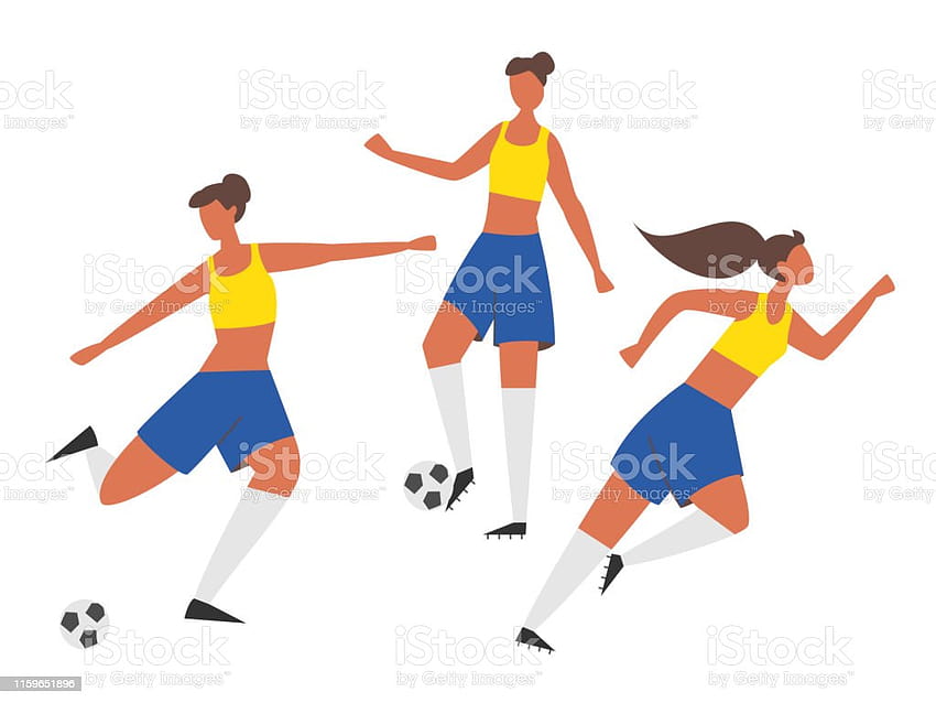 Girl Power Woman Soccer Players Football Vector Illustration Stock Illustration HD wallpaper