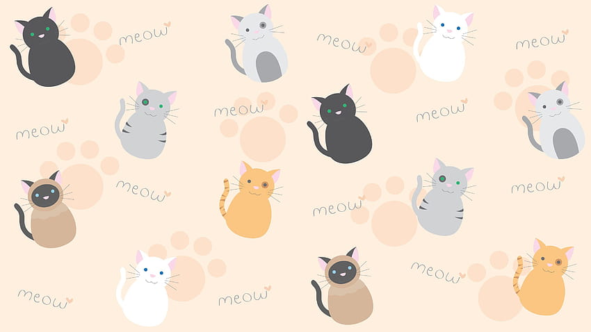 6 Kawaii Cat, kawaii kittens HD wallpaper