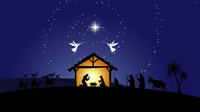 Taze Noel Doğuş Sahnesi, İsa'nın doğum Noel'i HD duvar kağıdı
