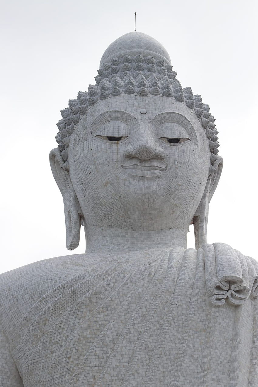 Big Buddha, buddha black and white HD phone wallpaper