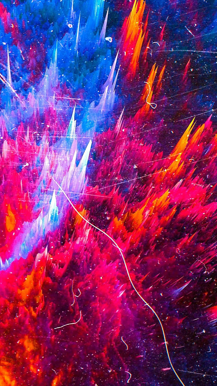 Color Splash Mountains Abstrak Abstrak, warna android wallpaper ponsel HD